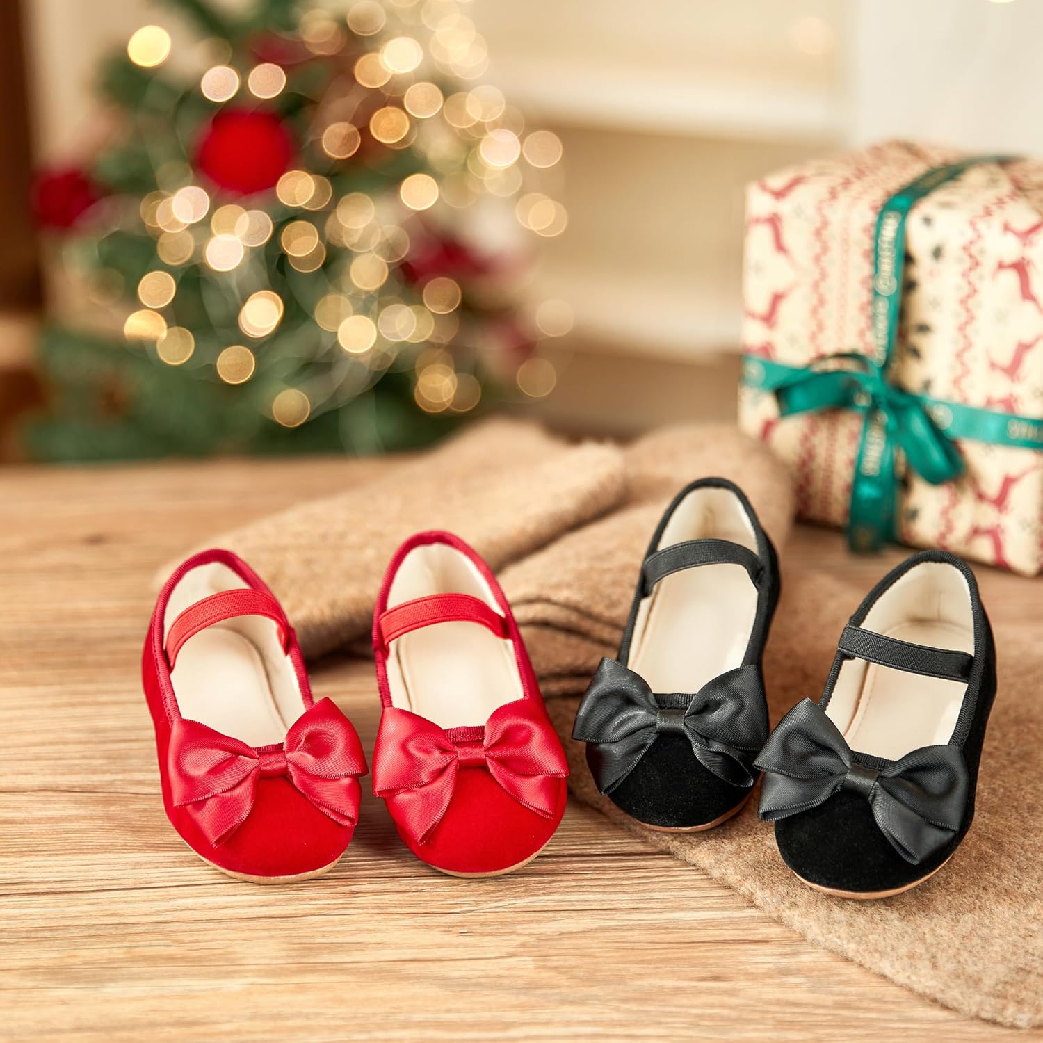 ESTINE Mary Jane Flats for Toddler Girls Little Kids Glittery Dress Princess Wedding Ballet Shoes - Image 5