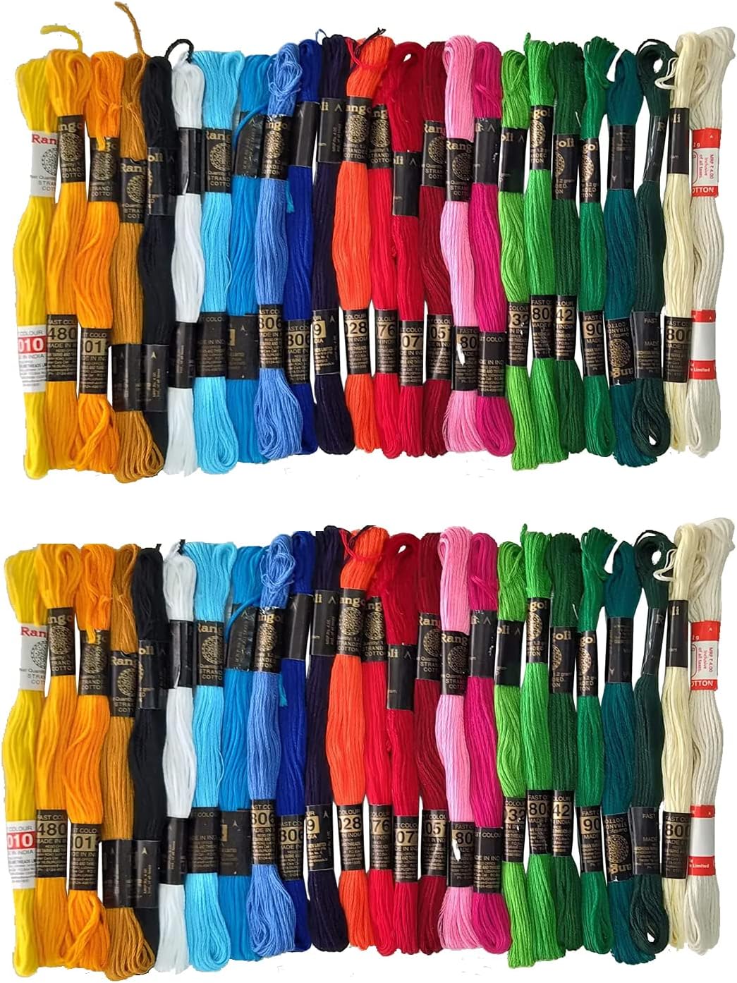 TE Ultimate Cross Stich Embroidery Thread Set: Premium Stranded Cotton Threads for Hand Embroidery&Craft. Create Masterpieces With Embroidery Floss Thread Skein Vibrant Colors(1St&1St)(Pc Of 50),150Gm