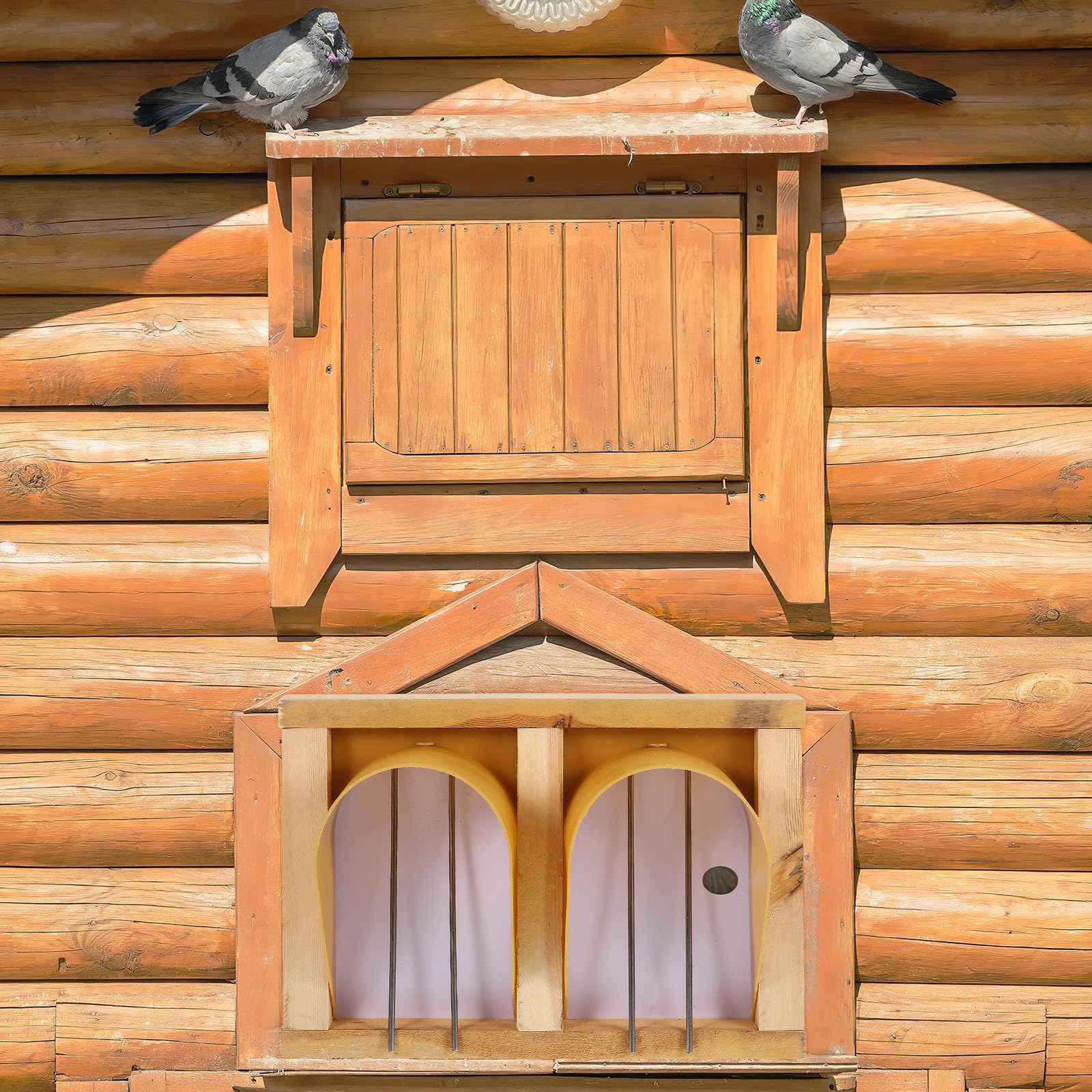 DECHOUS Ausbruchsichere Taubentür im Europäischen Stil Breiter Vogelkäfig Eingang mit Sicherer Konstruktion für Taubenrennen und Taubenzucht
