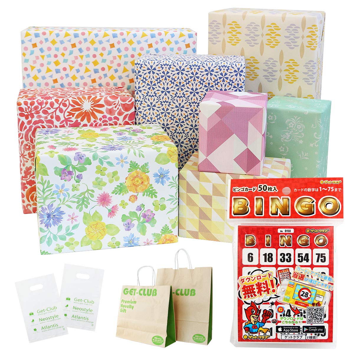 ビンゴ 景品 セット 目録 パネル JTB旅行券3万円分入り景品80,000円40点セット アプリ対応ビンゴカード50枚付 忘年会 結婚式 二次会  ゴルフ コンペ SET-A