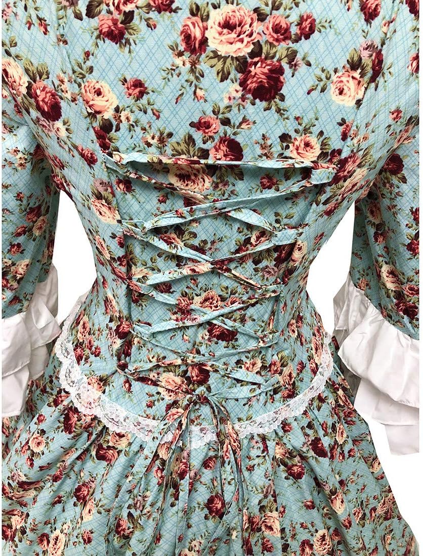 Women 1800s Victorian Rococo Dress Southern Belle Costumes Ball Gown Civil War Dresses