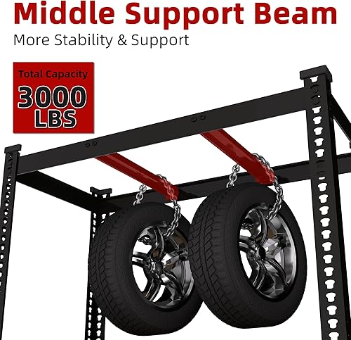 Miniatura 3 de Paquete de 4 estantes de almacenamiento ajustables de 48 pulgadas de ancho x 24 pulgadas de profundidad x 72 pulgadas de alto, 5 estantes