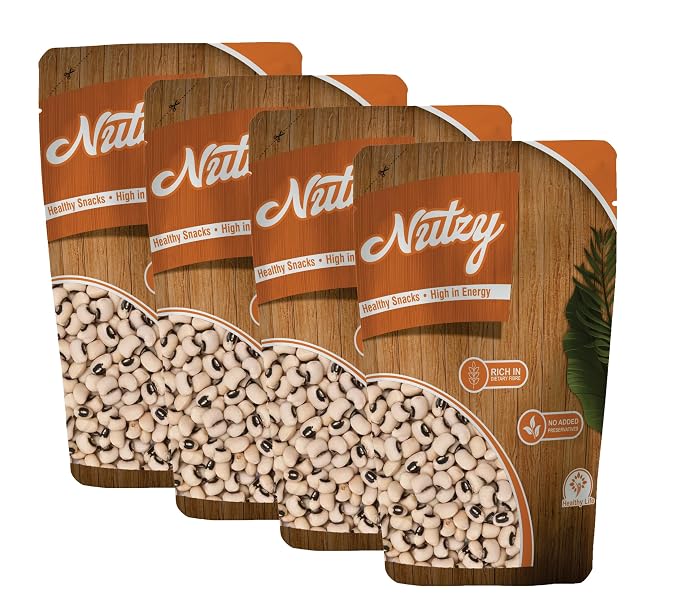 Nutzy Lobia Safed 1000g (500g X 2) – Easy-to-Cook White Beans High in Protein & Fiber | Safed Lobia Ideal for Traditional Indian meals like Salad, Curry & Chaat more Simple recipies | Helps in Digestion and Keeps You Energetic
