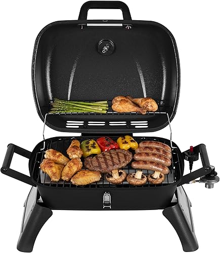 Miniatura 16 de Royal Gourmet GT2005 - Parrilla de gas propano portátil de 2 quemadores con mesas laterales plegables y patas de soporte plegables, parrilla de gas