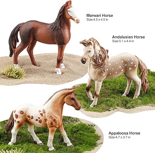 Miniatura 3 de 8 figuras de caballo grandes de 6 pulgadas, juguetes de animales para niños, figuras de animales de granja de plástico realistas, juguetes para