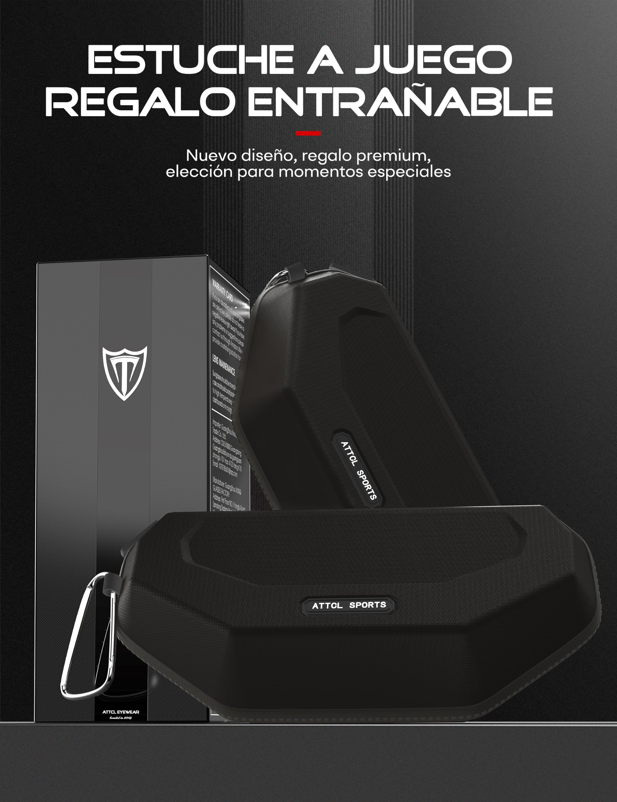 ATTCL Gafas de sol deportivas polarizadas para hombre con protección UV400 ultraligero TR90 flexible marco