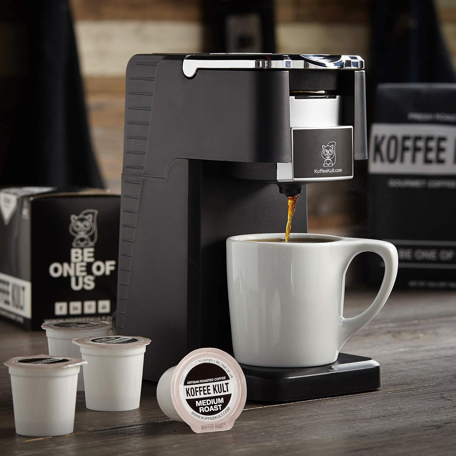 Koffee Kult Dark And Medium Roast Coffee In Single Serve Cups Bundle