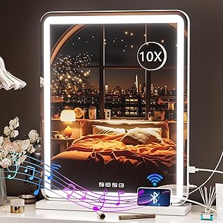 Hasipu Vanity Mirror with Lights and Bluetooth Speaker, 20