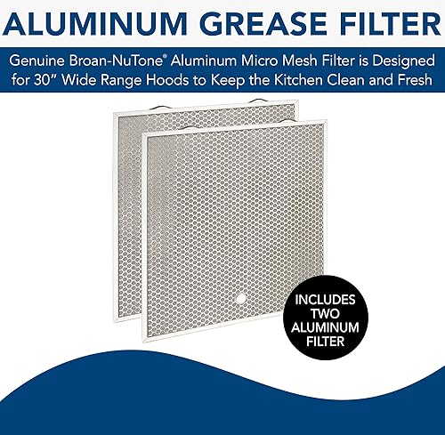 Miniatura 3 de Broan-NuTone Filtro de aluminio de micro malla tipo C4, 15.725 x 13.875 x 0.375 pulgadas, se adapta a modelos seleccionados de campana extractora,