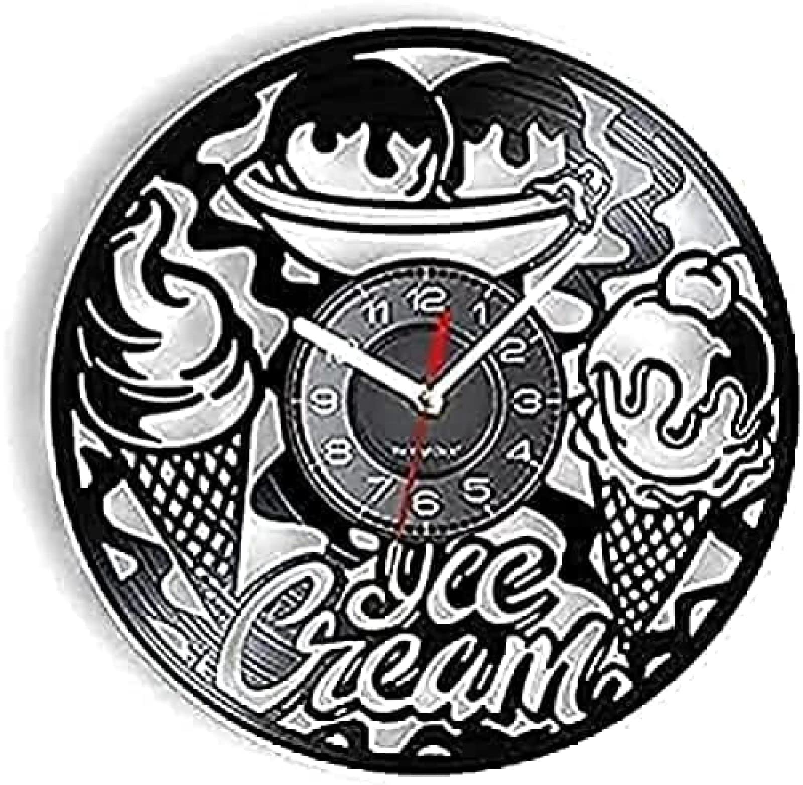 Horloge murale glace vintage en vinyle pour décorer une cuisine moderne