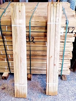 F&G Supplies 20 x 1.2m 4ft Tall Wooden Square Garden Tree Plant Stakes - HC4 Pressure Treated For A Long Life Made From Baltic Slow Grow Timber For Strength, Square with Pointed End