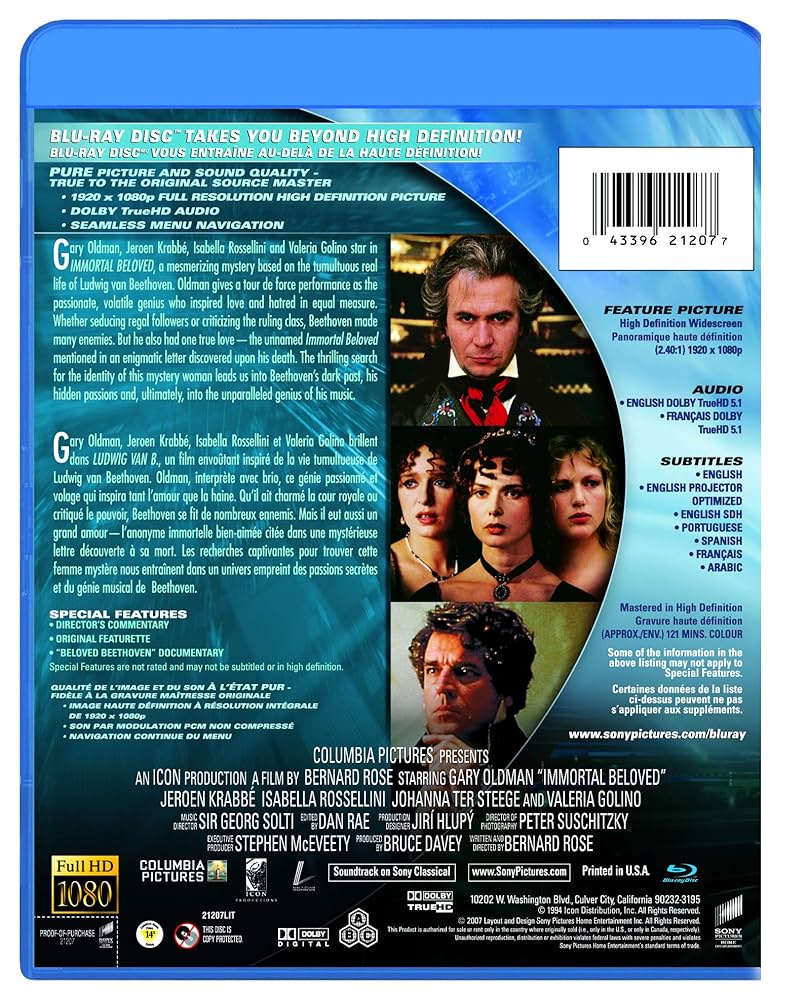 希少　不滅の恋人　ベートーヴェンIMMORTAL BELOVED DVD Amazon.co.jp: 不滅の恋/ベートーヴェン [DVD] : ゲイリー