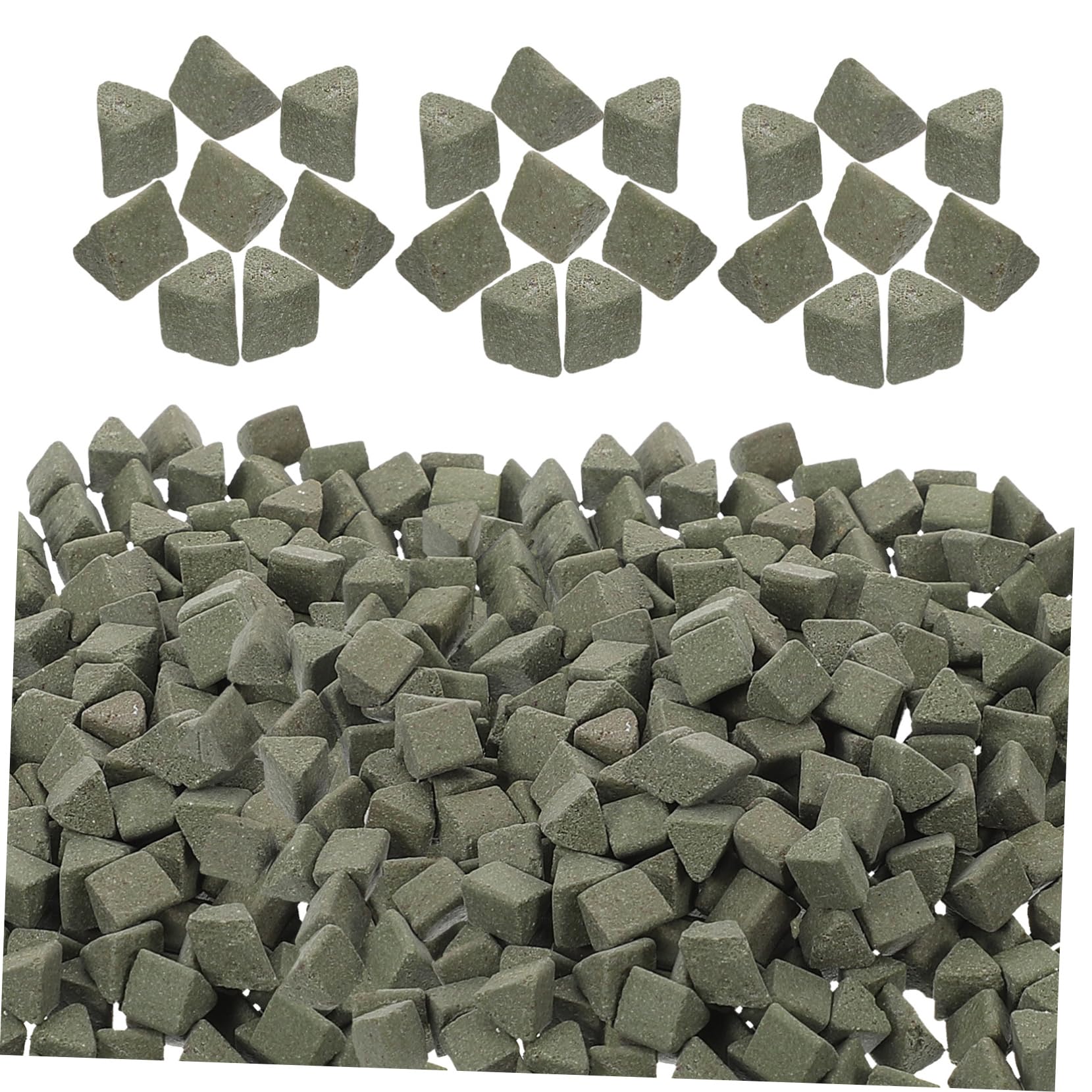 Medios Abrasivos Triangulares para Pulidoras Vibratorias, Abrasivo para Pulido Rápido y Pulido de Bricolaje, Paquete de 450 G para Pulir Piedras, Cerámica y Minerales en Trabajos