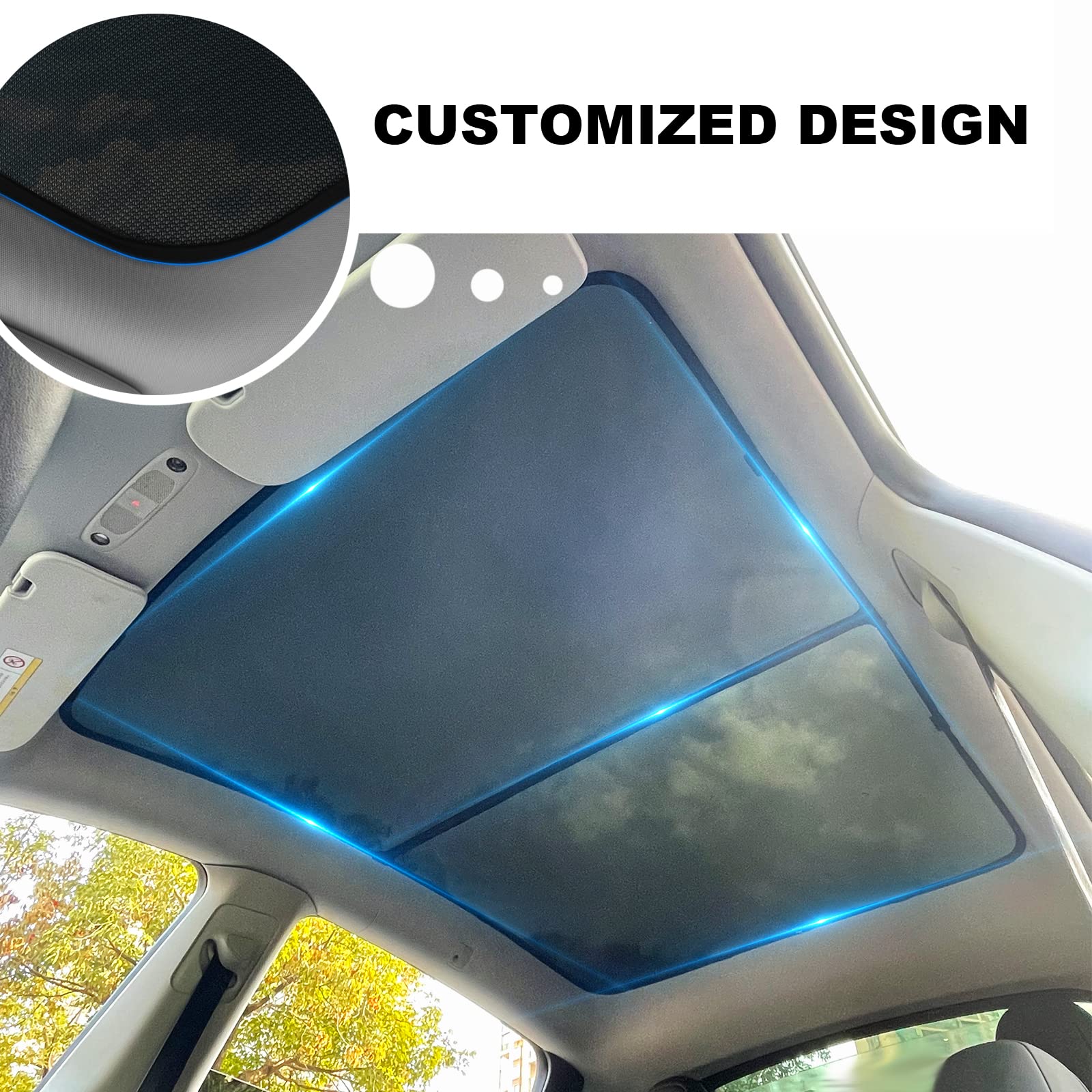Front Rear Sunroof Windshield Skylight Blind Shading NetUpgrade Sun