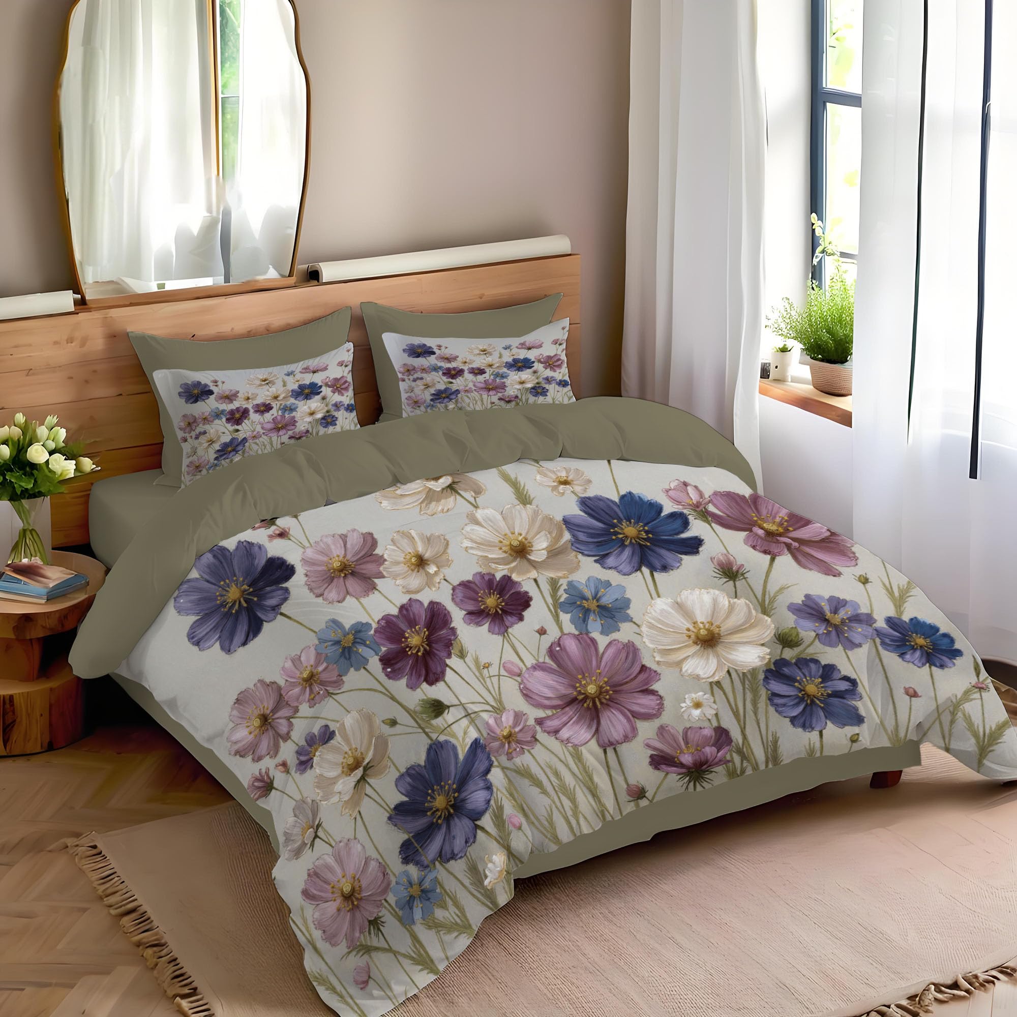 Ropa de cama Cosmos Romántico con funda nórdica de microfibra premium suave y duradera