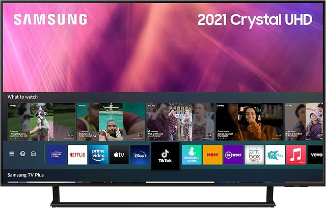 Samsung AU9000 55 Inch 4K Smart TV (2021) - Slim Ultra HD TV With Alexa Built-In, Game Mode, Motion Xcelerator Turbo, 4K Crystal Processor, Dynamic Crystal Colour, Object Tracking Sound  UE55AU9000