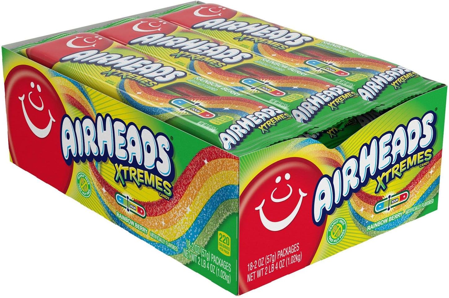 Airheads Xtremes Sour Belts 2 oz., 18 ct. (pack of 3) A1