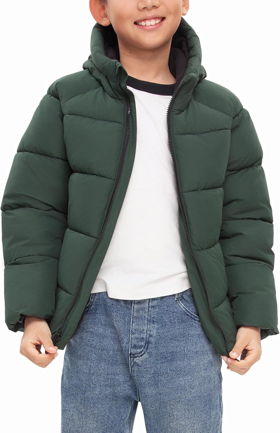 Rokka&Rolla Boys' Water-Resistant Ripstop Shell Winter Coat Fleece Lined Puffer Jacket - Image 2