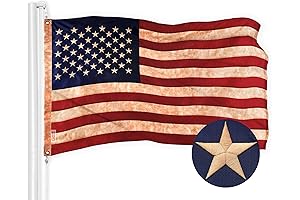 G128 American USA Tea-Stained Flag | 2x3 Ft | ToughWeave Pro Series...