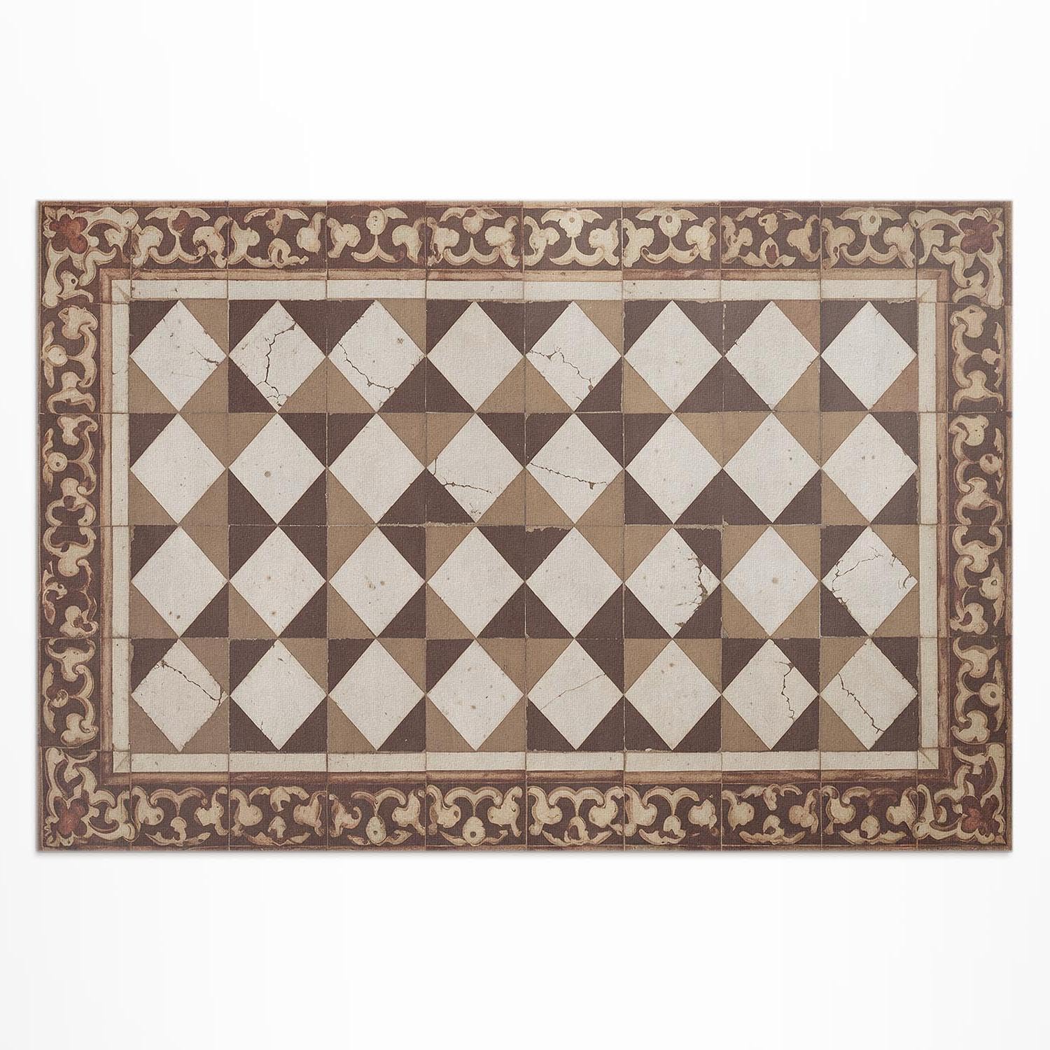 Tapis en PVC imperméable et résistant à la décoloration pour terrasse 60x90 cm