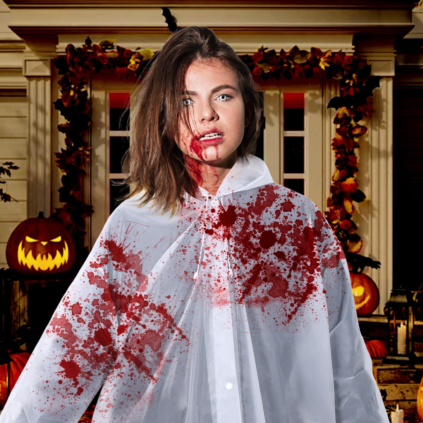 Akcesoria do kostiumu na Halloween, sztuczny strumień krwi, kapiący żel do krwi, płaszcz przeciwdeszczowy, pianka, siekiera, impreza cosplay, straszny horror, przebranie dla dorosłych