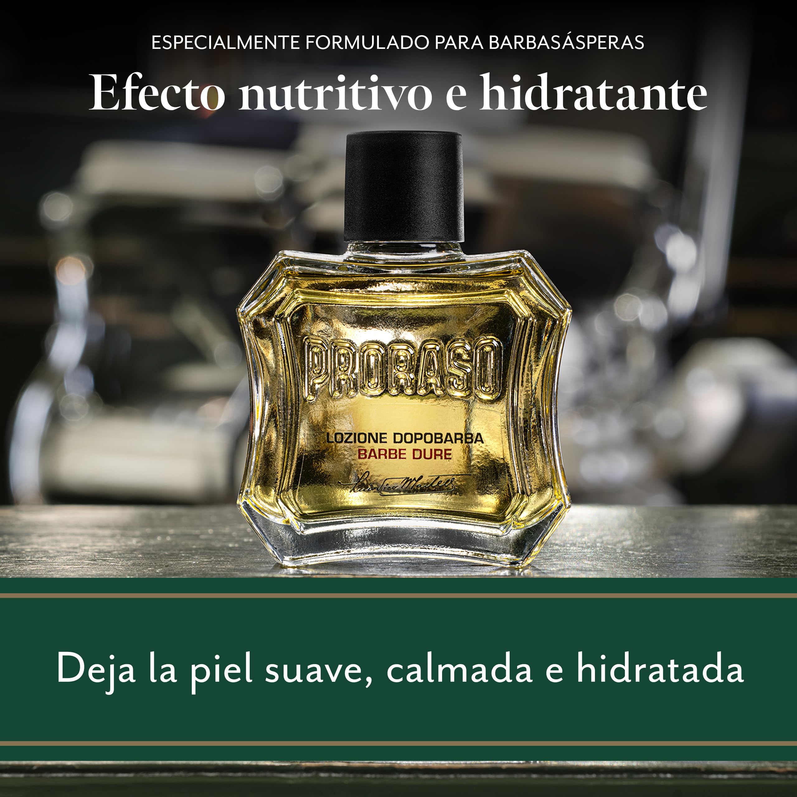 Proraso After Shave Nutritivo, 100 ml, bálsamo barba con aceite de sándalo y karité, tónico facial que hidrata y regenera la piel en profundidad