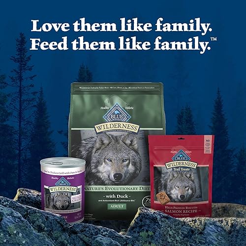 Miniatura 8 de Blue Buffalo Wilderness - Alimento seco natural con alto contenido proteínico y cereales saludables para perros adultos, pato, bolsa de 4.5libras