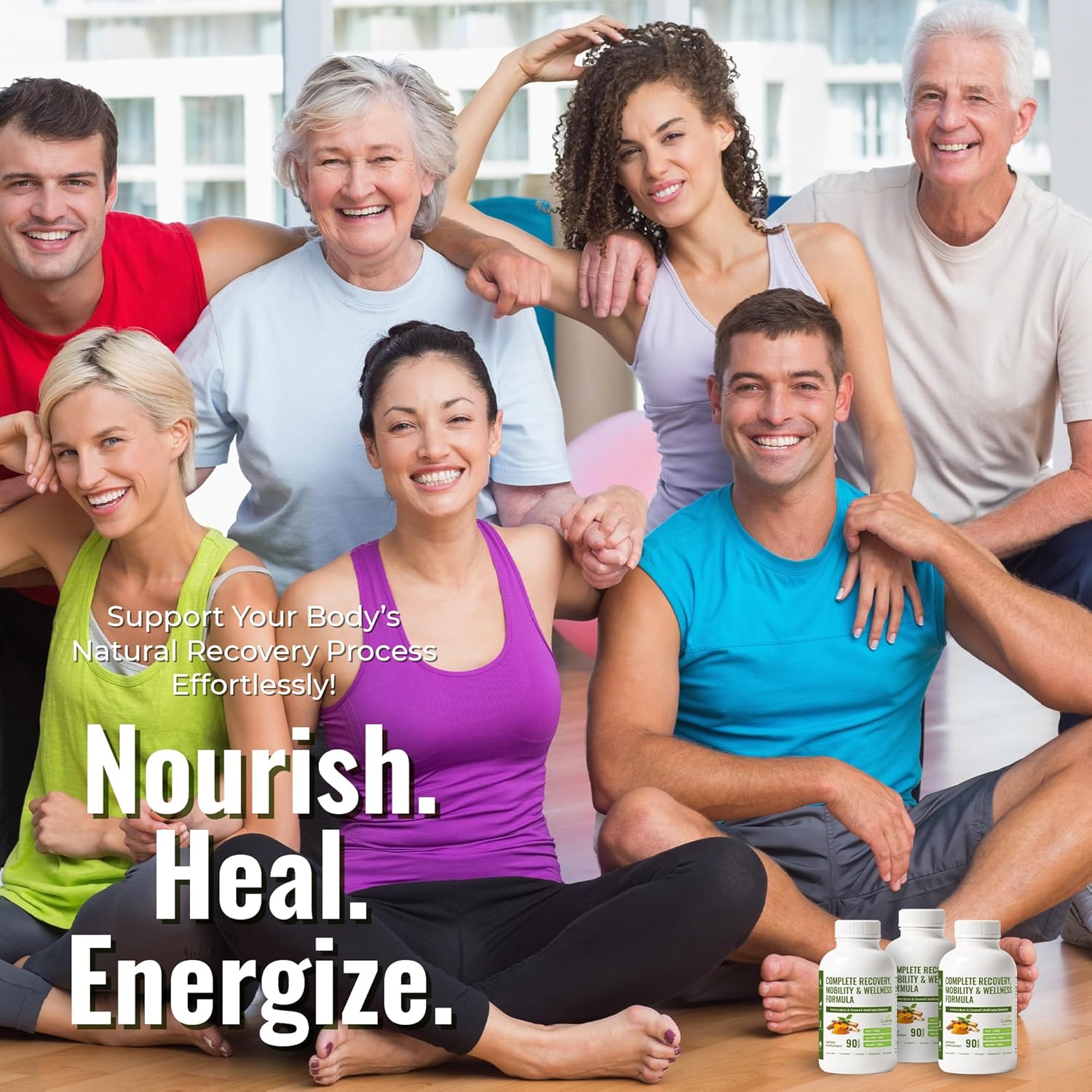 Turmeric Curcumin Supplement with Ginger, Boswellia, Bromelain & Black Pepper – High in Antioxidants – Supports Joint Health, Mobility & Recovery – Natural, Non-GMO, Third-Party Tested – 90 Capsules - Image 3