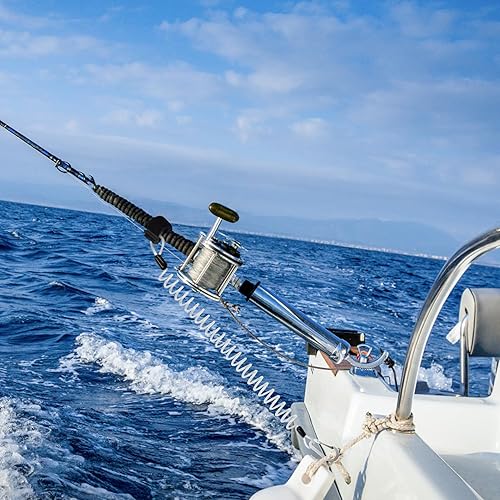 Miniatura 5 de Correa de caña de pescar, correa retráctil para caña de pescar, correa de paleta de kayak, 2 paquetes de correas de cordón de pescado, accesorios