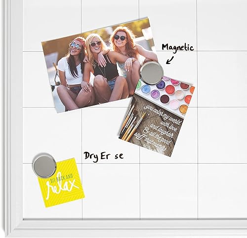 Miniatura 4 de U Brands Calendario de borrado en seco de granja con juego de marco blanco, suministros de oficina, con imanes, 20 x 30 pulgadas, 3 piezas