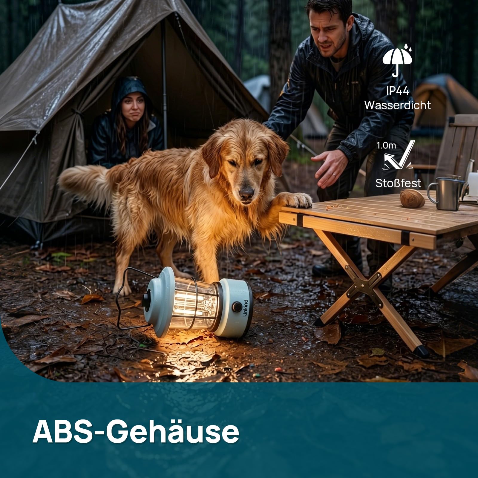 Linkind LED Campinglampe USB C Wiederaufladbare Camping Laterne Kalt&Warm 2-Farbe Zeltlampe Eingebaute 3600mAh Akku Notfallleuchte für Camp, Wandern, Stromausfall, Notfall 2 Stück