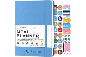 Undated JUBTIC Food Planer Notebook for Healthy Diet Plan or Weight Loss Tracking
