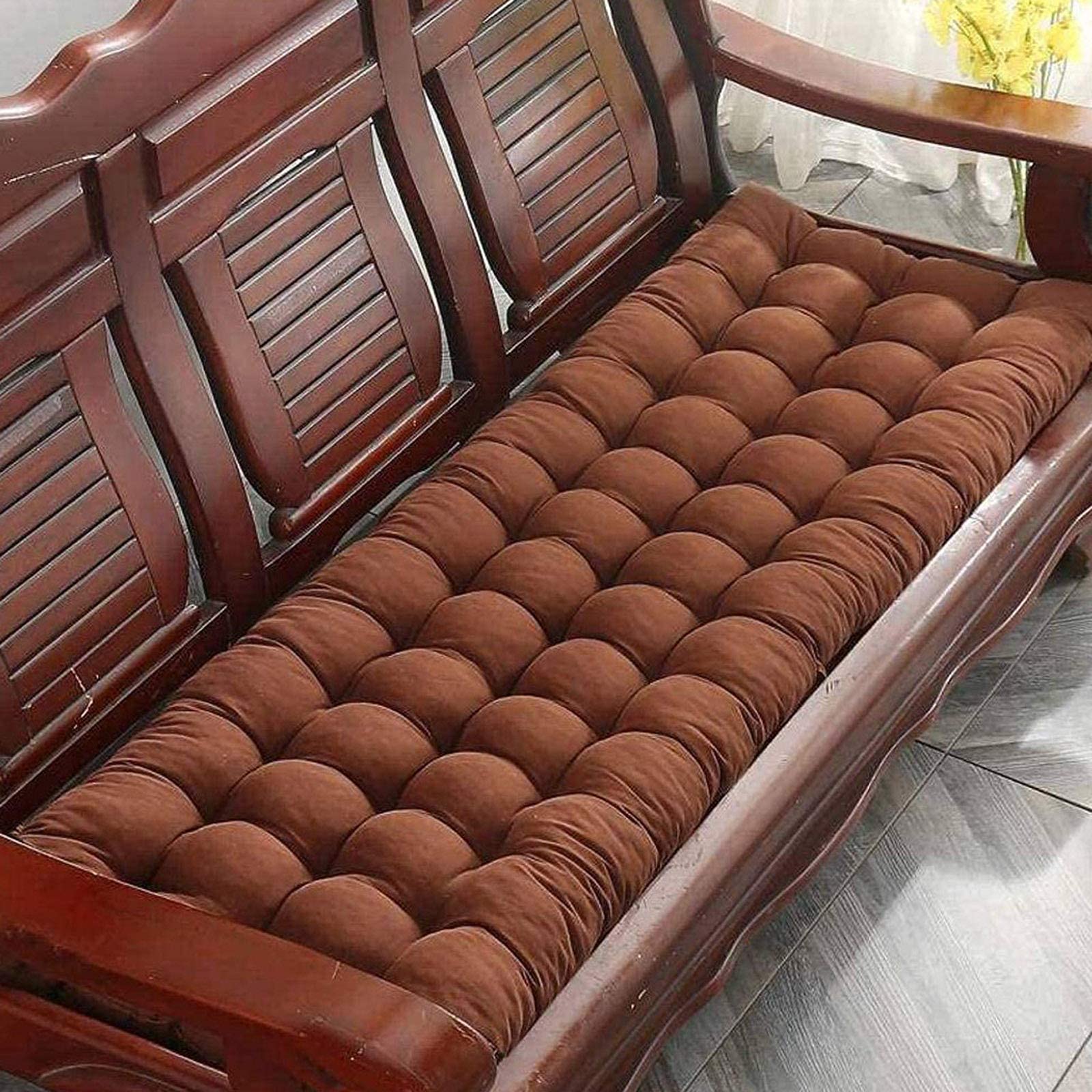 Cuscino per panca da giardino classico in metallo per esterni, rettangolare, per dondolo da esterno, 110 x 40 cm, per seduta da 2/3 posti, per il tempo libero
