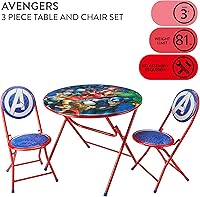 Vista 2 de Marvel Avengers - Juego de mesa y silla redonda plegable de 3 piezas, a partir de 3 años