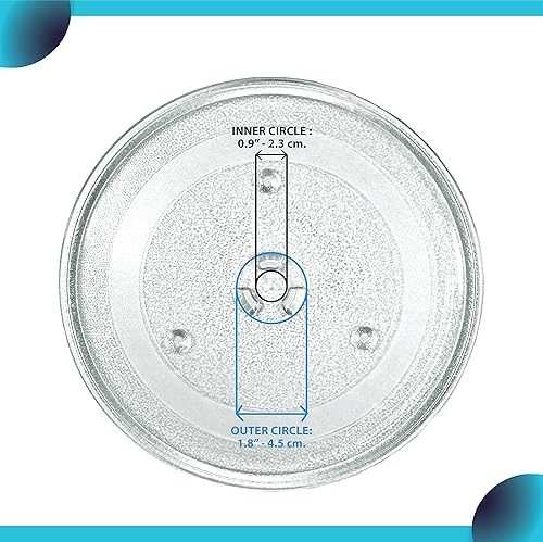 Miniatura 4 de Saffire Placa giratoria para microondas de vidrio de 11.25 pulgadas - Reemplazo compatible para GE WB49X10097, Magic Chef 203500, Samsung DE74-20102D