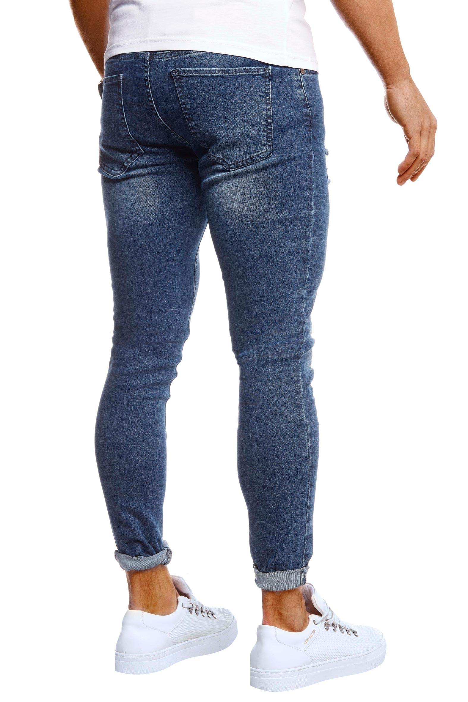 Leif Nelson Męskie dżinsy Slim Fit Stretch spodnie jeansowe dla mężczyzn LN1006