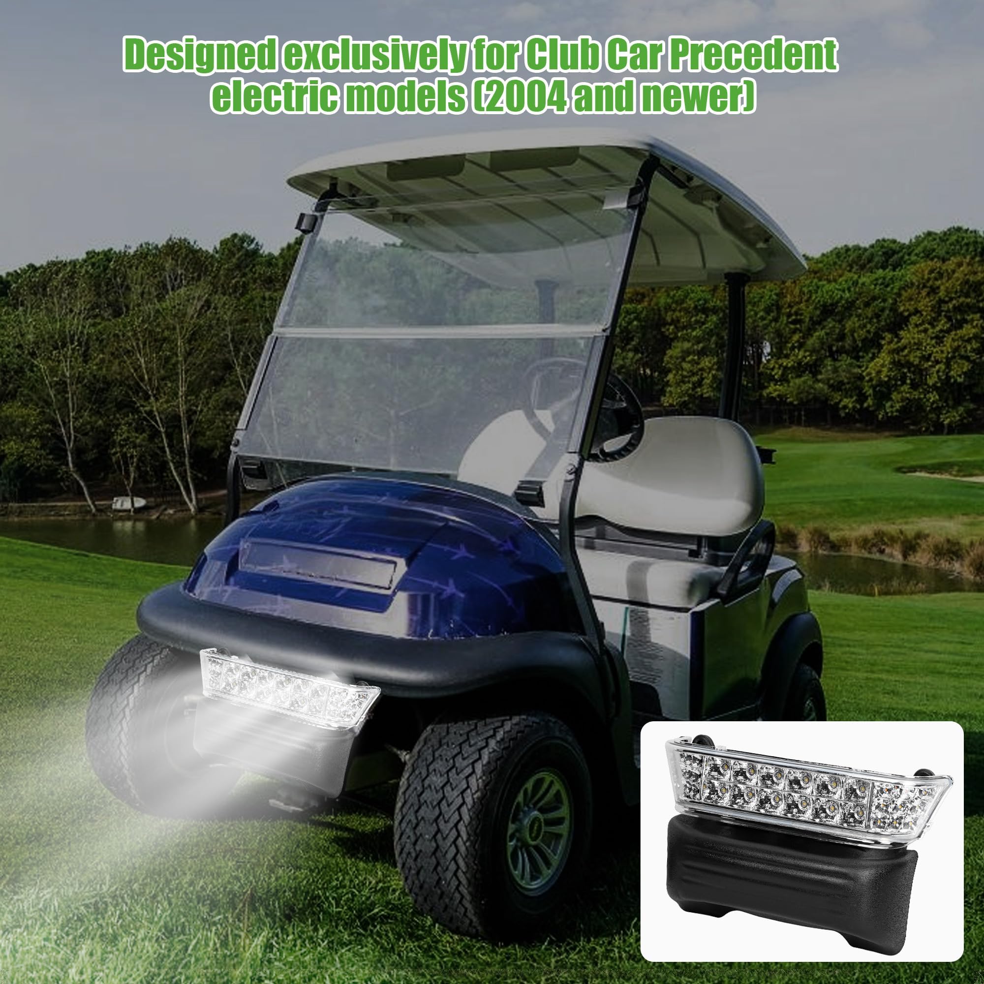 10L0L Golfwagen-Scheinwerfer-Set mit Stoßstange für Club-Car Precedent ab 2004