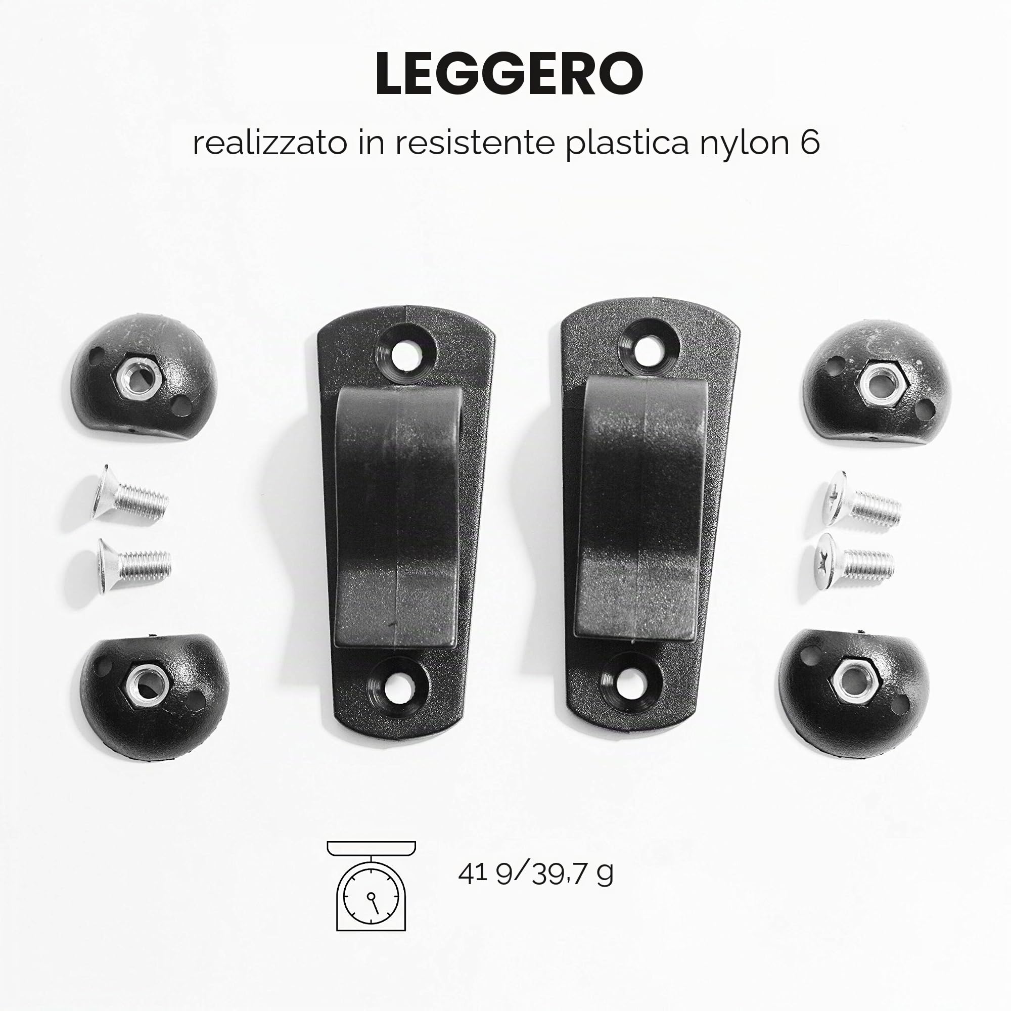 Vincita Kit ganci per borse laterali per bici per convertire qualsiasi borsa in una borsa Può essere utilizzato con portapacchi di diametro fino a 13 mm