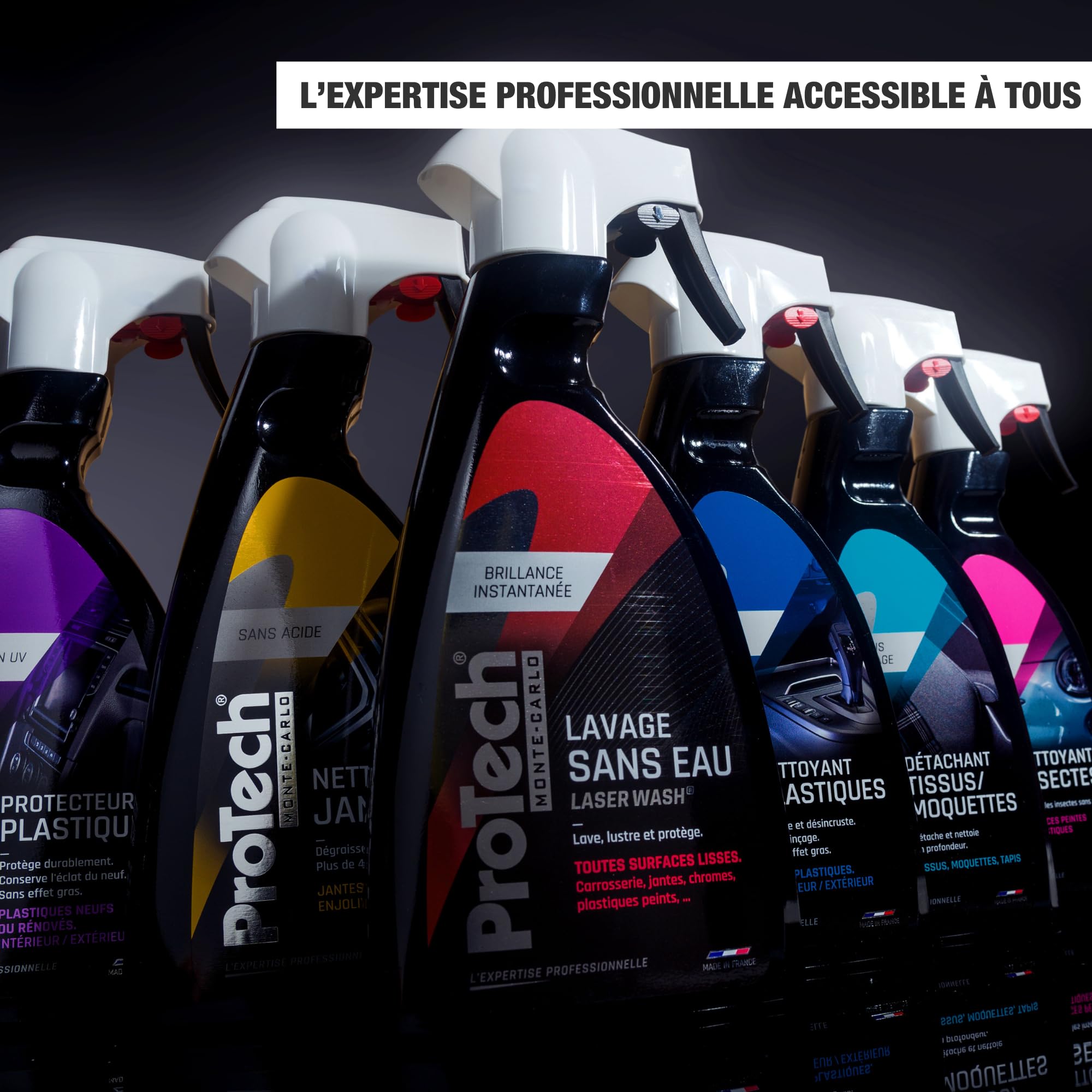 ProTechMC | Anti Goudron pour Voiture | Élimine Les Tâches de Goudron, Huile, Cambouis, Graisses | sans Effort | Nettoyant Goudron Carrosserie | Toutes Surfaces Peintes | Made in France | 80ml