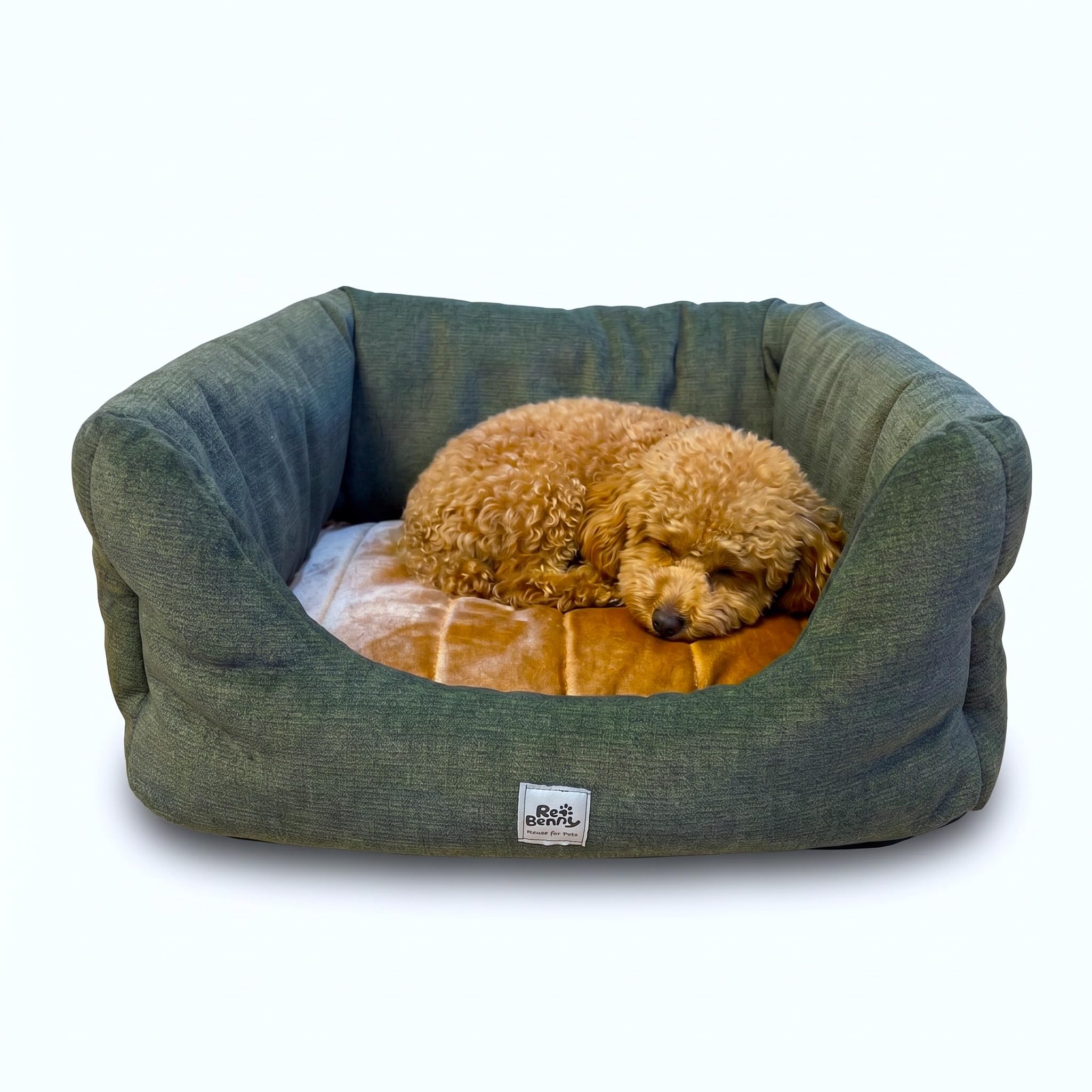 Letto/Cuccia per Cani e Gatti di Piccola Taglia LOLA – Morbida in Tessuto Riciclato, Interno in Pile – Lavabile 40° – Design per la Casa – Made in Italy