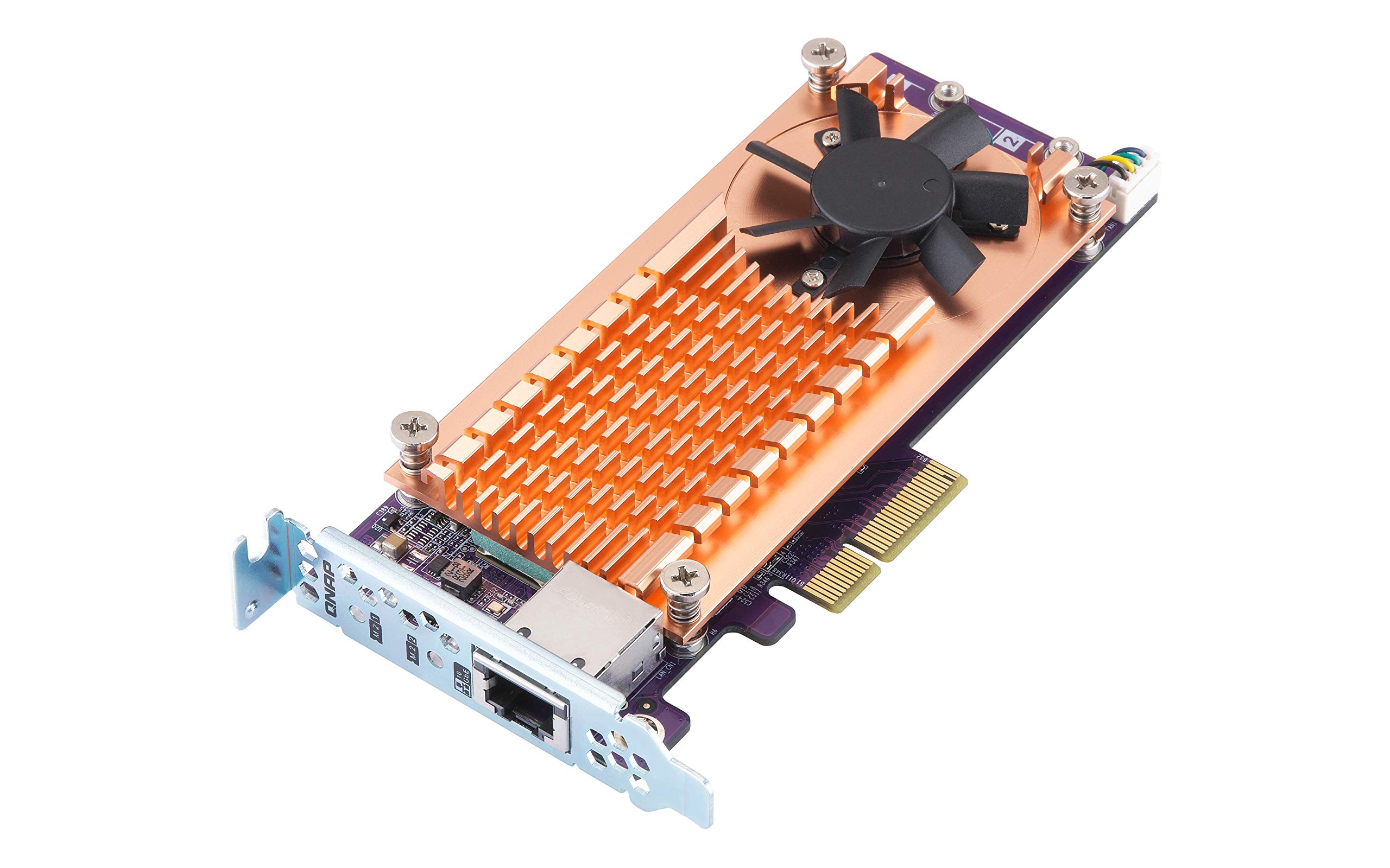 QNAP QM2-2P10G1TA PCIe Expansion Card with 2 x PCIe 2280 M.2 SSD 