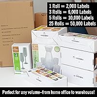 Vista 5 de Thermal Label Printer Roll - 2000 (1" X 2 5/8") Removable Yaxa FBA Labels - Compatible with Neatoscan and Zebra Printers