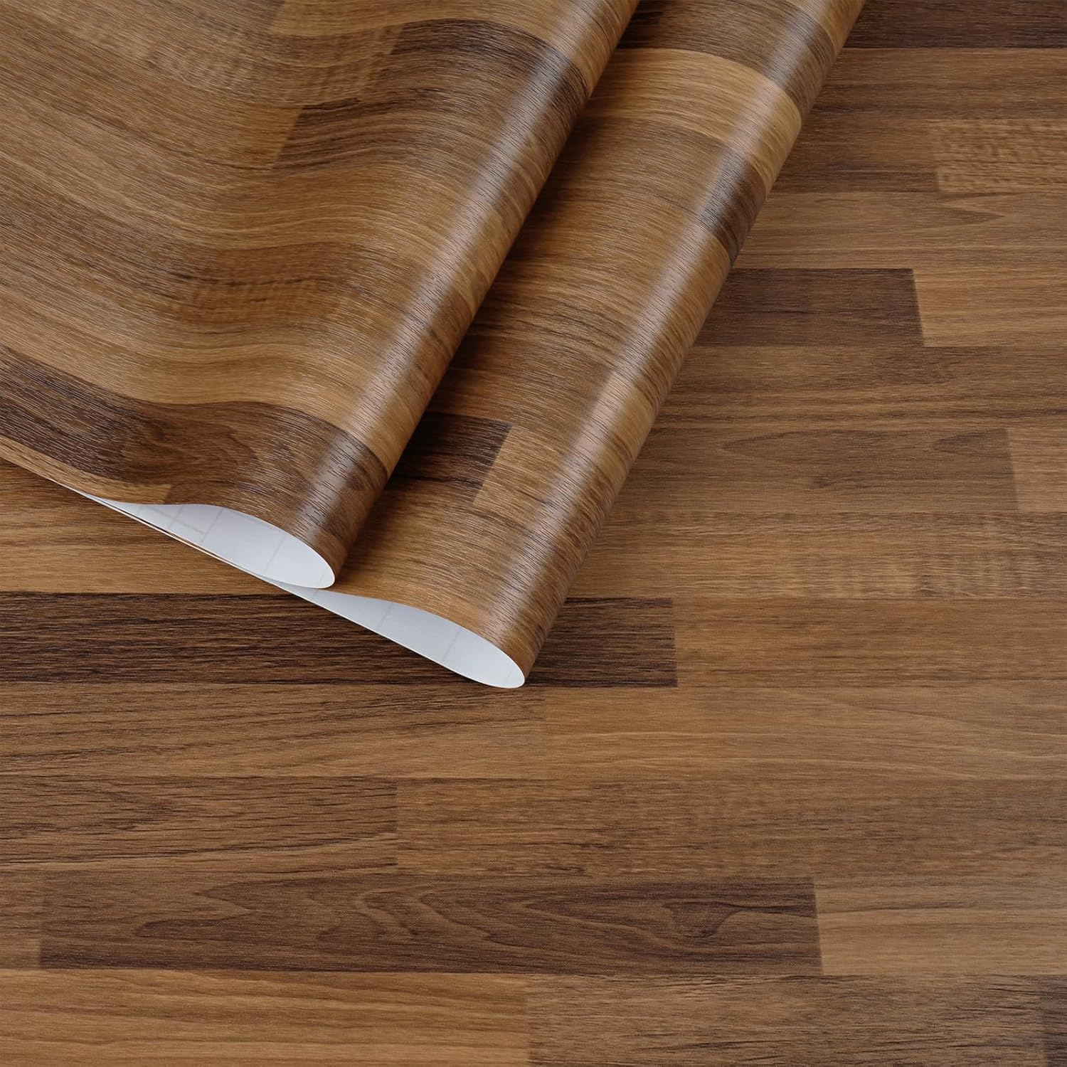 Dark Brown Butcher Block Contact Paper Wood Grain Peel and Stick Countertop Wallpaper Brown Woodgrain Shiplap Wallpaper for Bedroom Kitchen Cabinet Vinyl Wrap Wood Contact Paper 15.7×118''