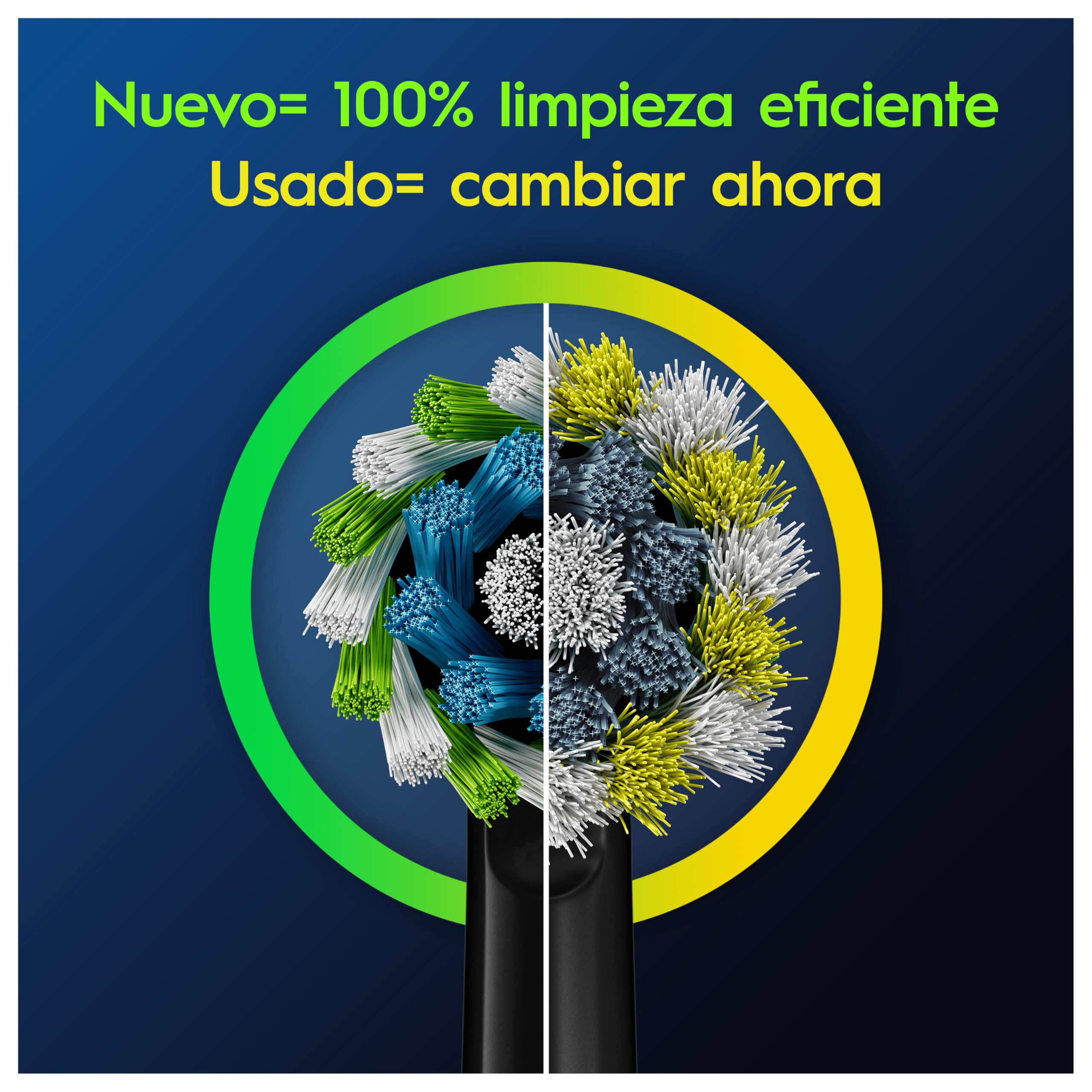 Oral-B Pro CrossAction Cabezales de Recambio Originales, Negro, 12 Unidades, para Cepillo Eléctrico con Indicador de Uso