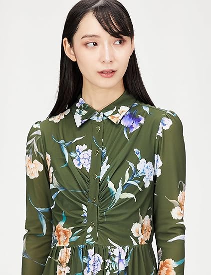 Amazon | [グレースコンチネンタル] 2023AW ﾁｭｰﾙﾌﾟﾘﾝﾄｼｬﾂﾜﾝﾋﾟｰｽ