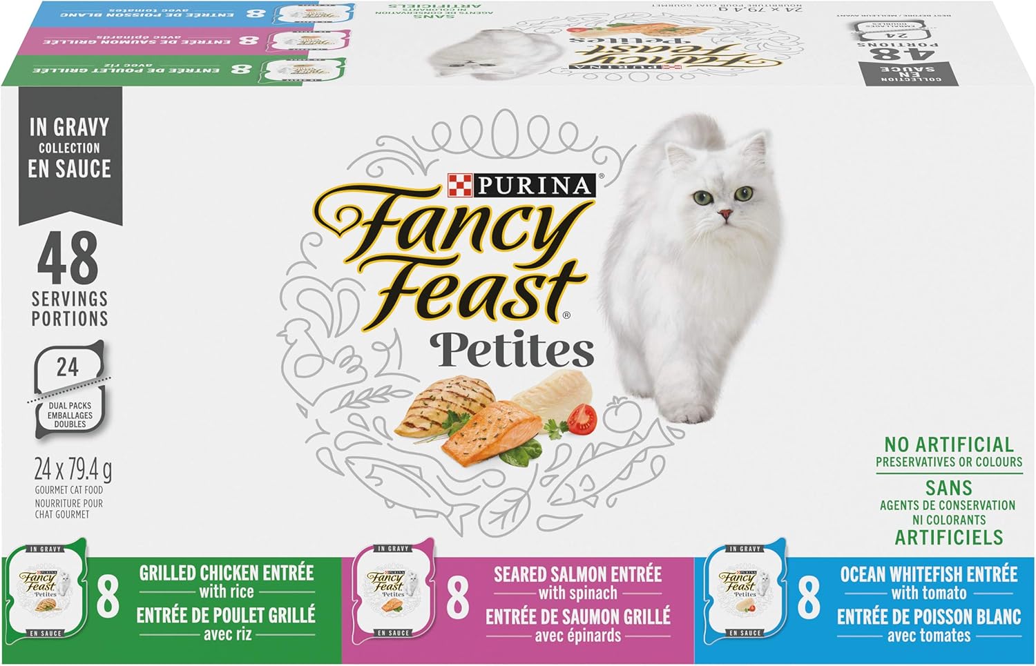 Fancy Feast Petites Wet Cat Food, in Gravy Collection Variety Pack 79