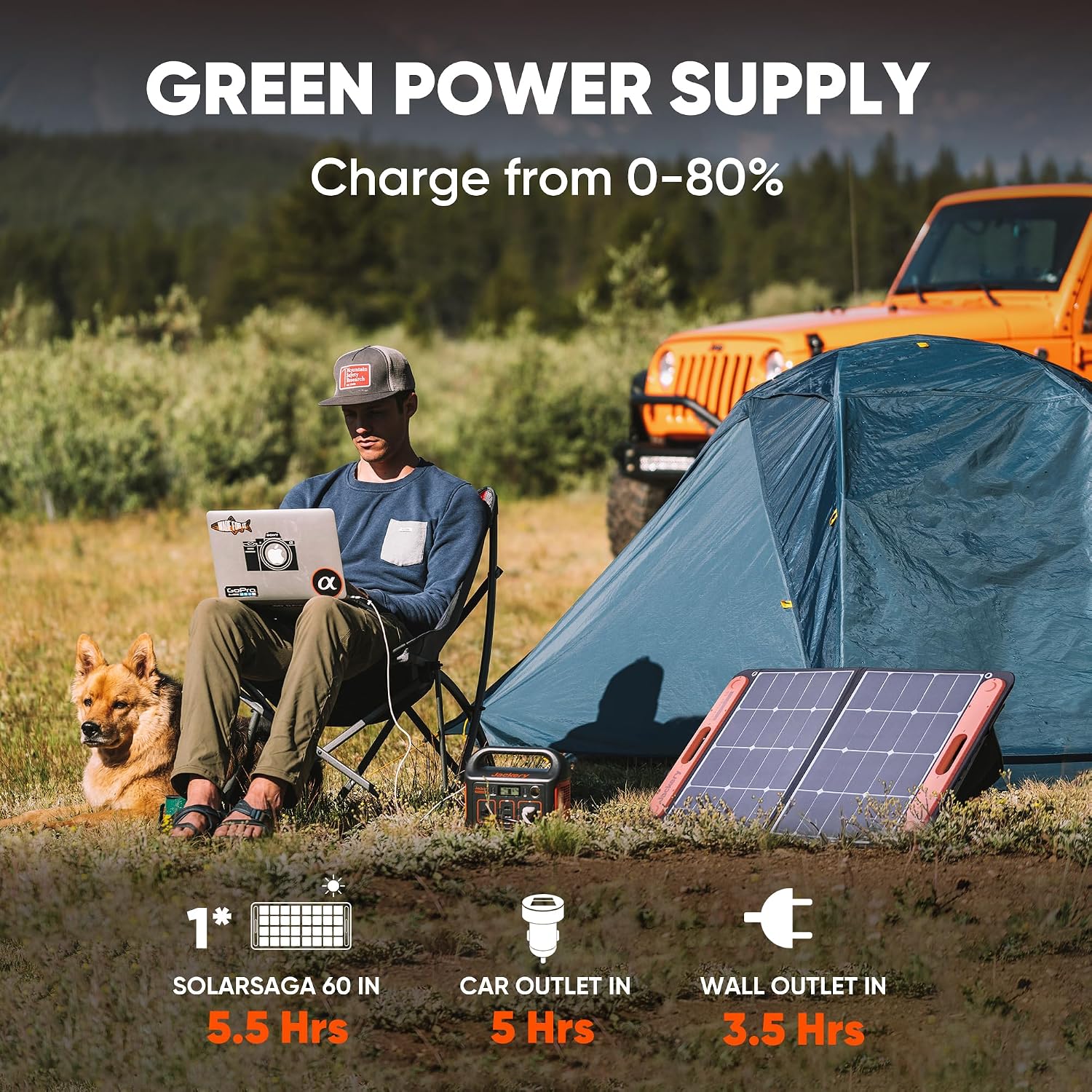 Jackery Solar Generator 240, 240Wh Backup Lithium Battery, 110V/200W Pure Sine Wave AC Outlet, Solar Generator for Outdoors Camping Travel Hunting Emergency