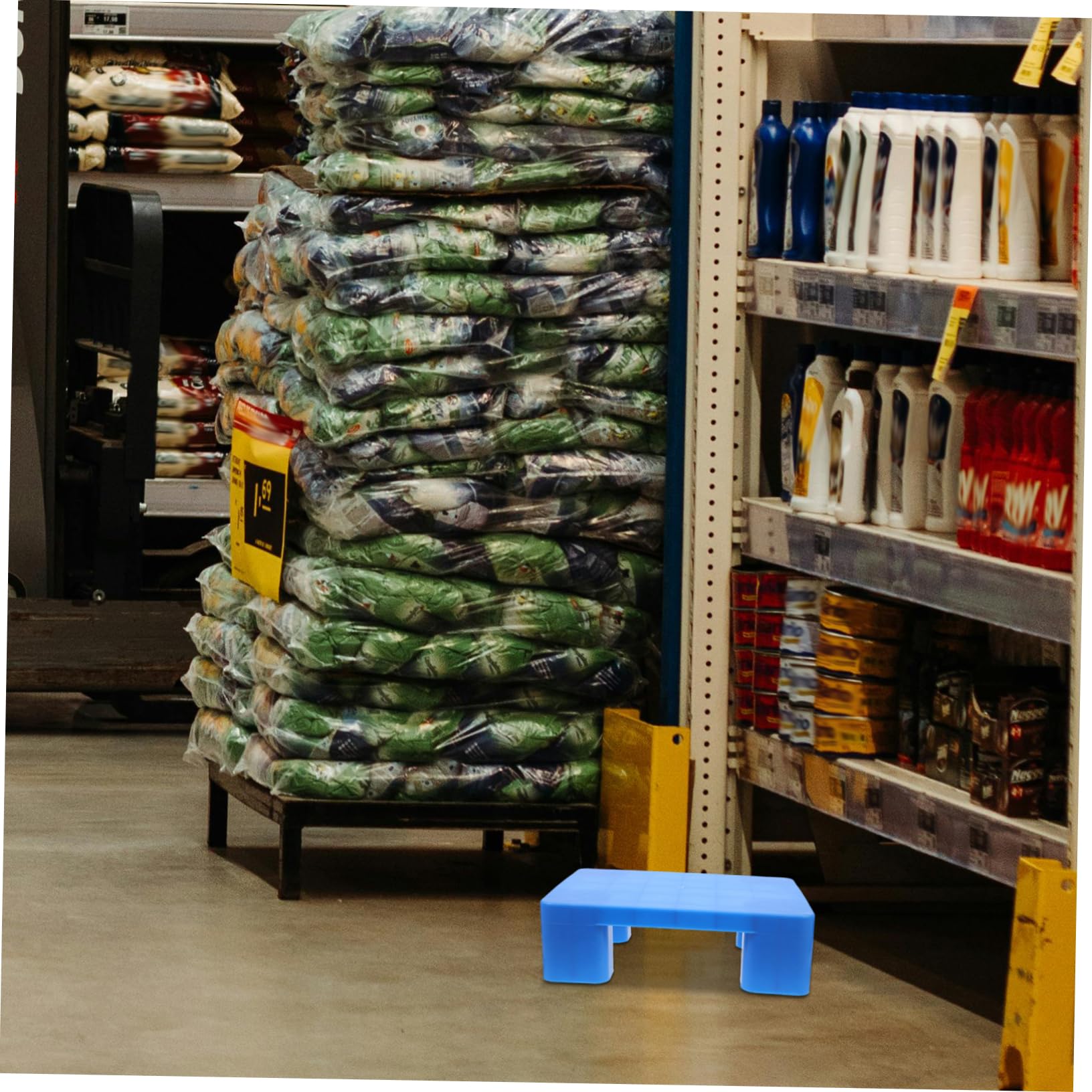 Veemoon Board Pad Tray for Car Heavy Duty Shelf Waterproof Storage Rack Storage Platform Plastic Pallets Storage Floor Pallet Basement Storage Flooring Pallets Abs Blue