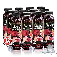 Vista 23 de O2 Living Juice - Bebida prensada en frío, paquete variado de sabores – Bebidas de jugo orgánico – Sin azúcares añadidos o agua, dulzura natural
