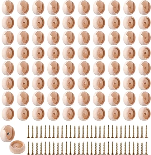 Juego de 40 soportes de barra de armario de madera para armario, soporte de barra de armario con tornillos para armario, barra, armario, pasillo,